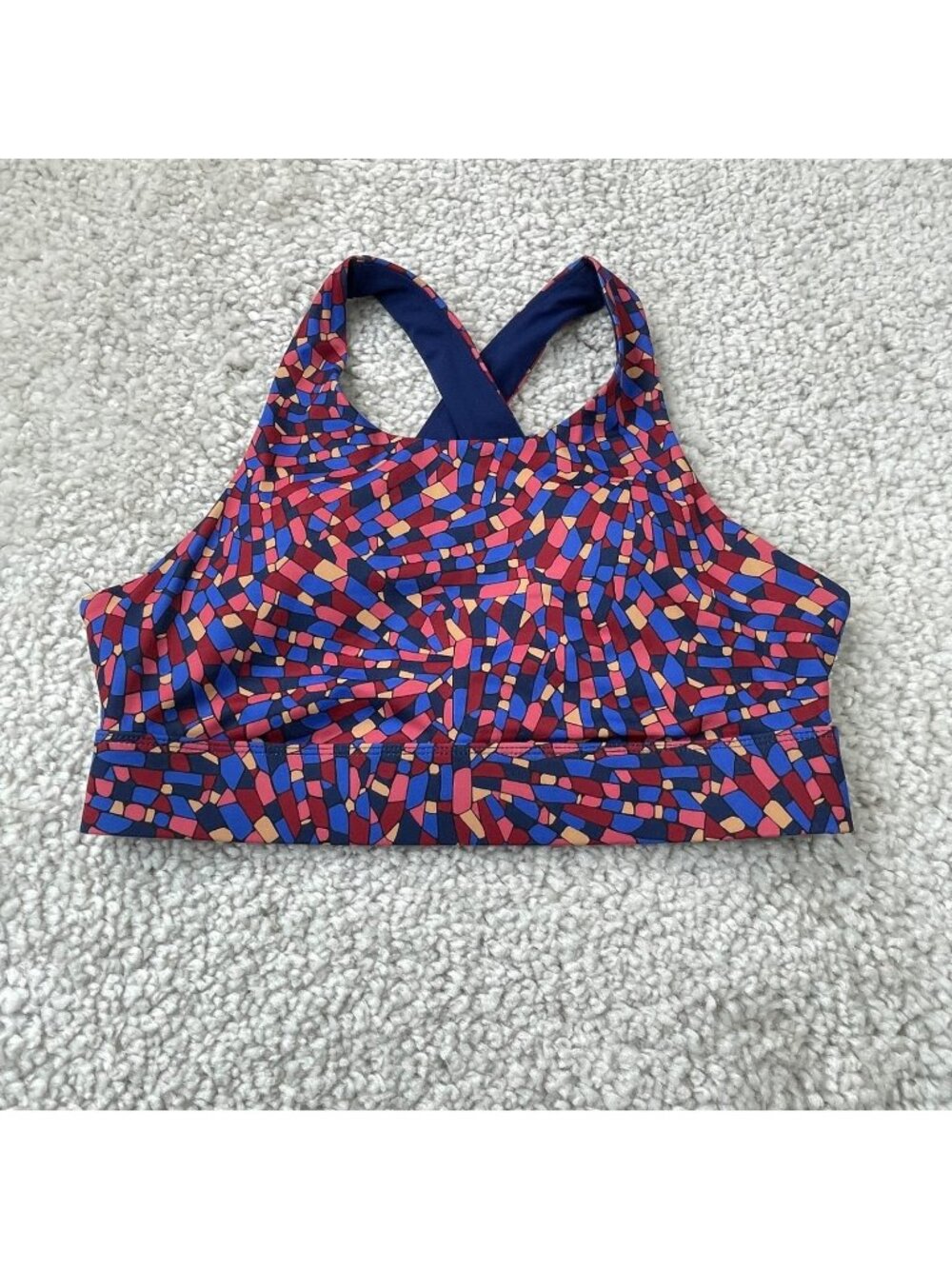 Fabletics Blue Red Sports Bra Womens Large